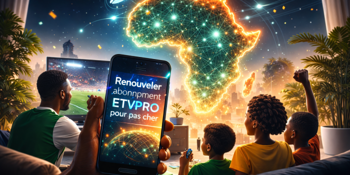 Renouveler abonnement ETVPRO pour pas cher avant un match de football en Afrique de l’Ouest